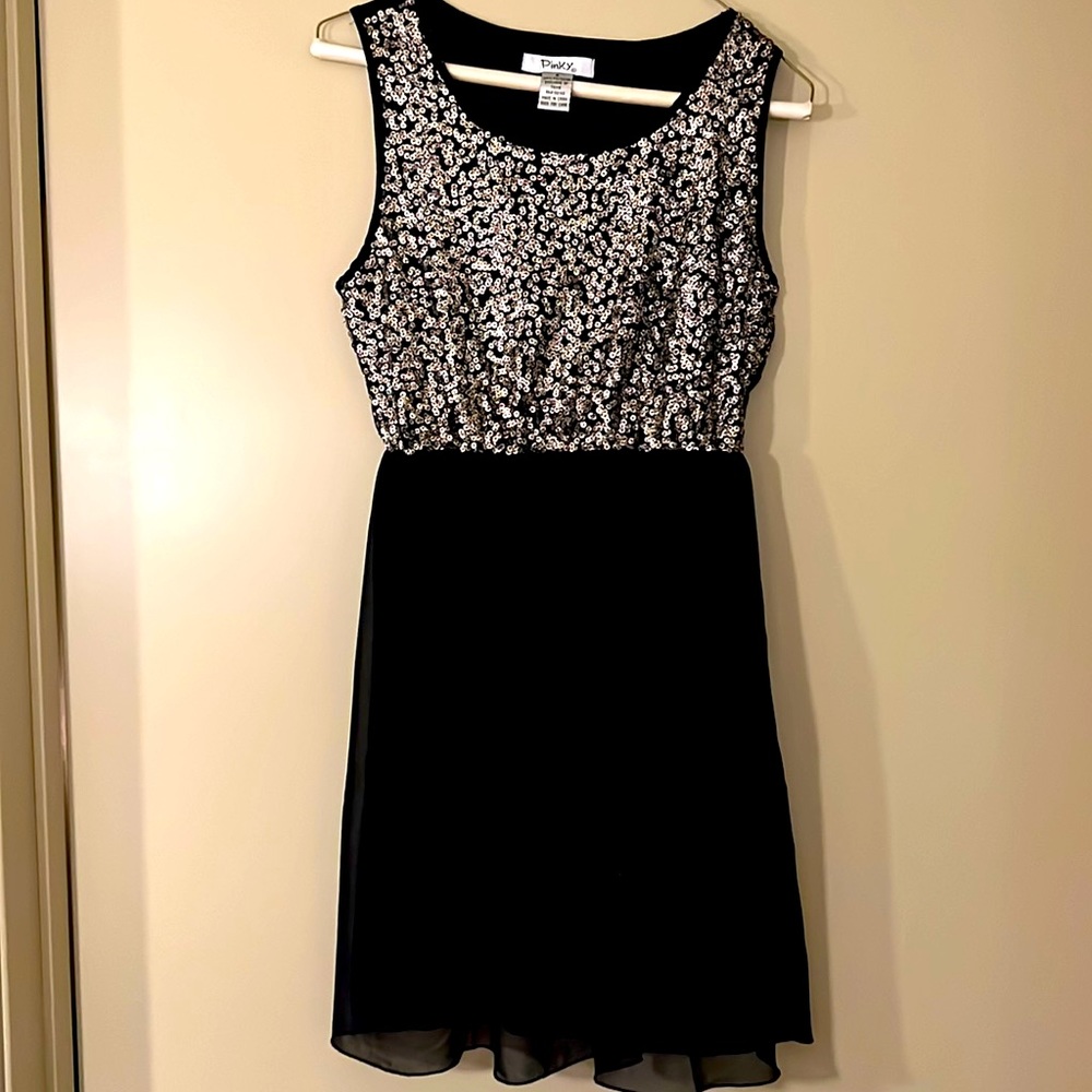 Black Sequin Cocktail Dress